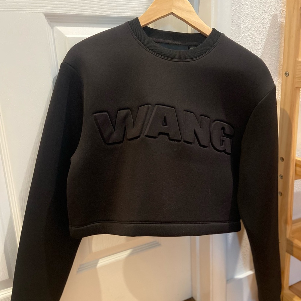 Alexander Wang x H&M black scuba cropped sweatshirt
